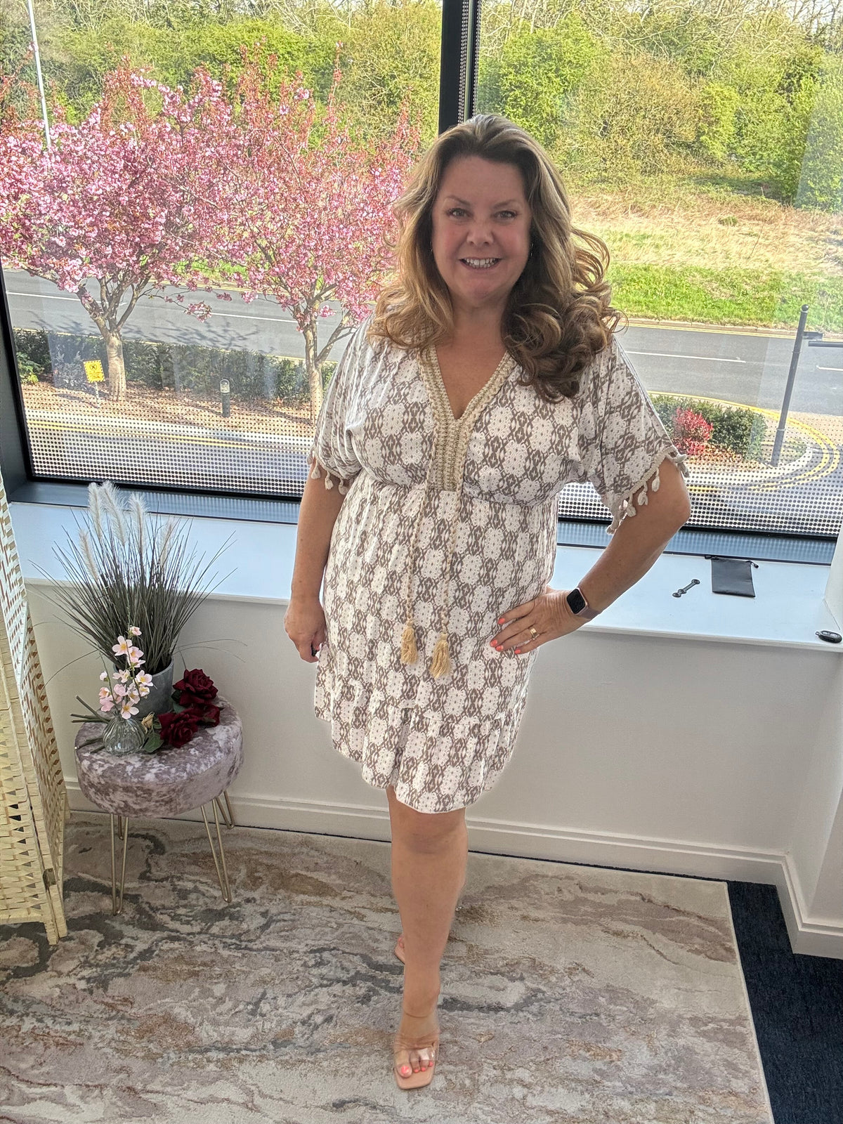 Sammy print tassel dress