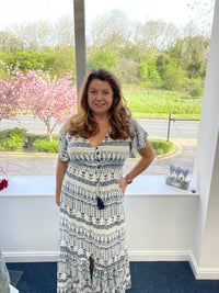 Anna Aztec print dress