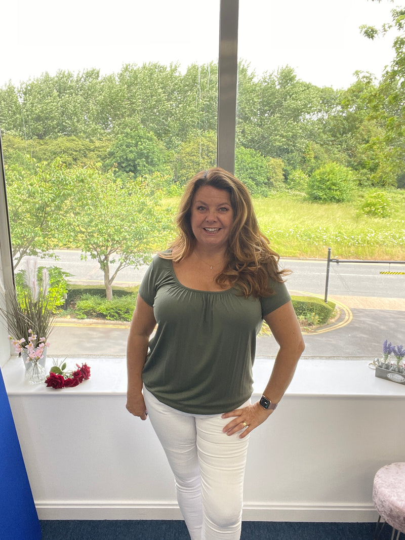 Jenny scoop neck top
