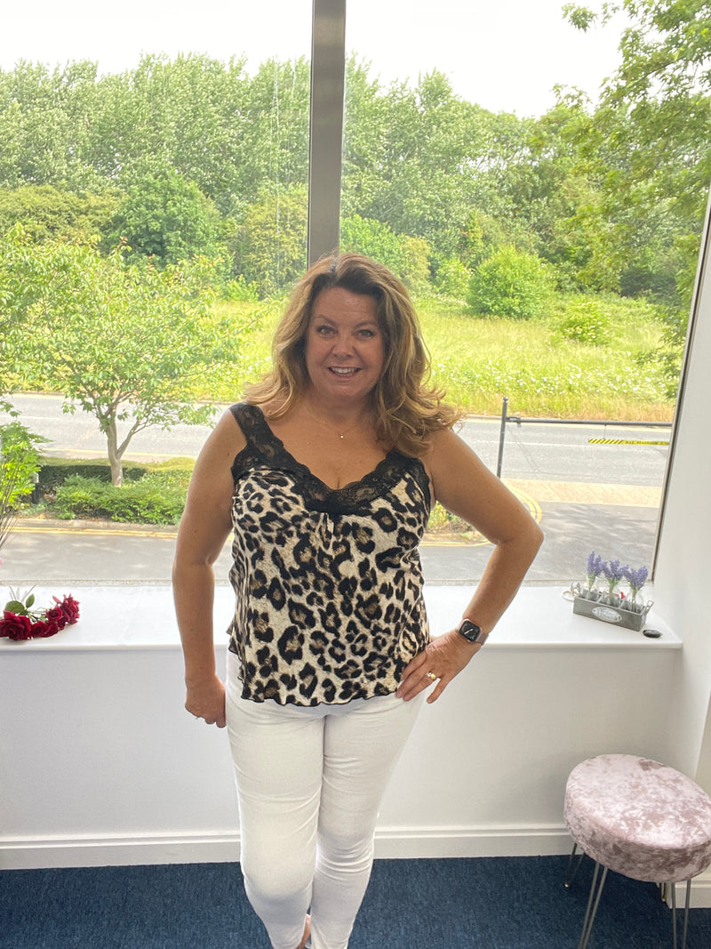 Lacey leopard print top