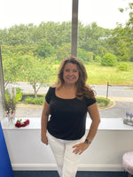 Jenny scoop neck top