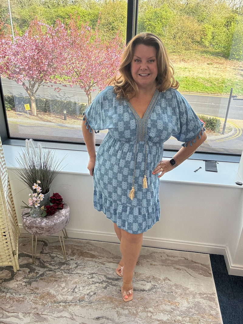 Sammy print tassel dress