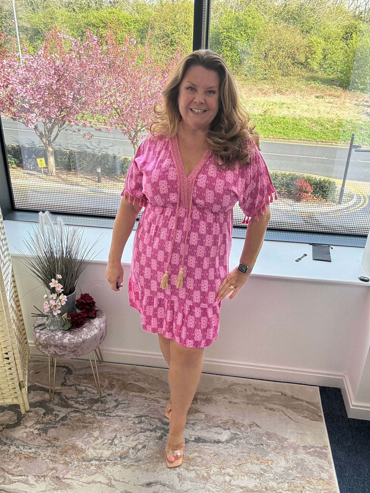 Sammy print tassel dress