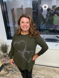 Loretta Heart embellished jumper