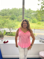 Lacey silky sleeveless top