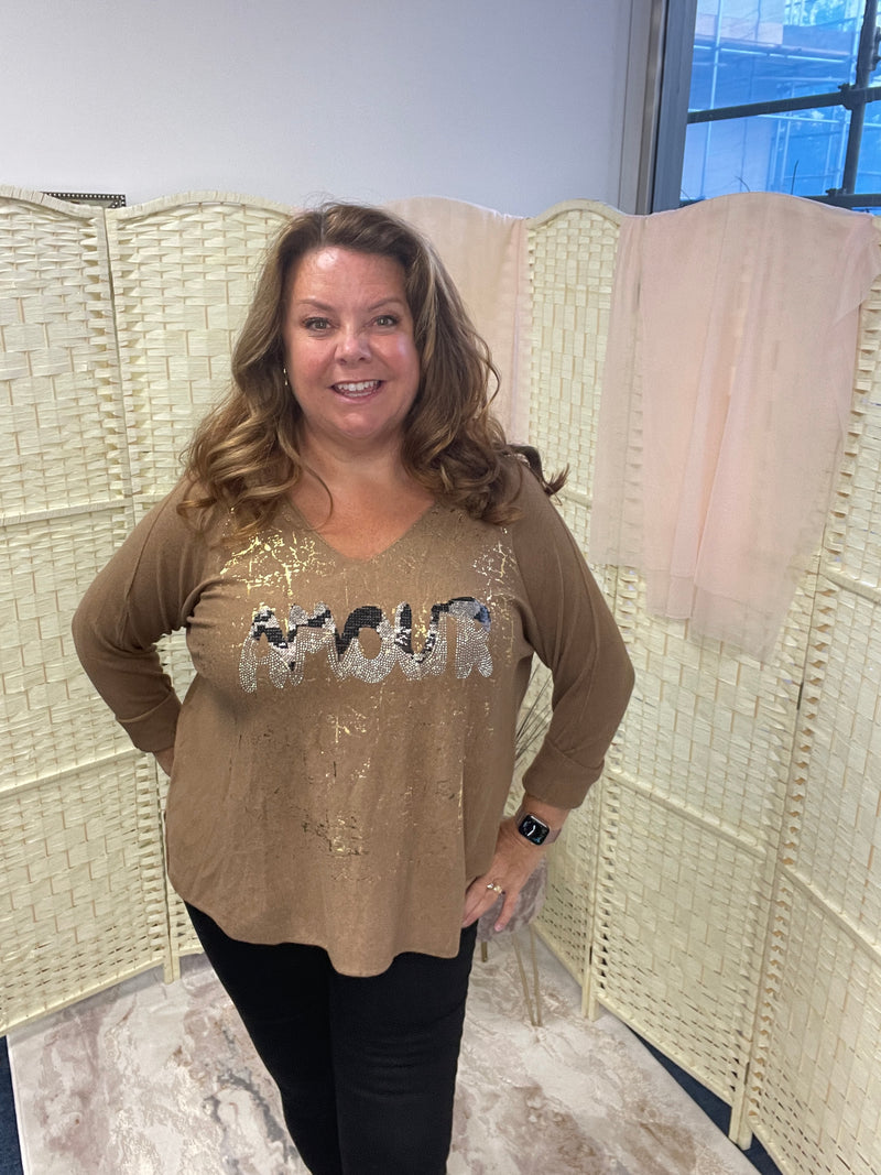 Amour  soft v neck jumper