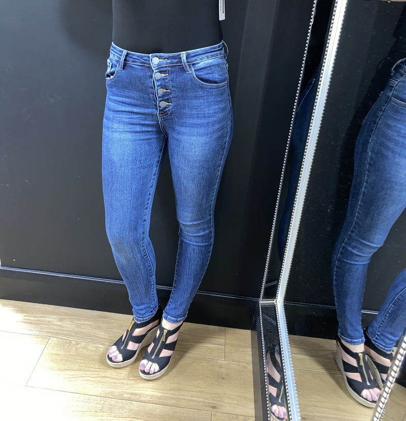Riley button up high waist jeans