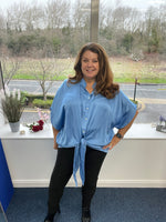 Serenity silky tie up top