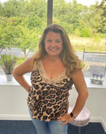 Lacey leopard print top